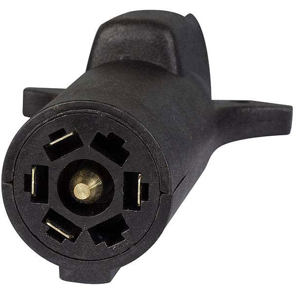 Optronics A75TBP 7-Way Round Blade to 5-Way Flat Pin Connector Adapter